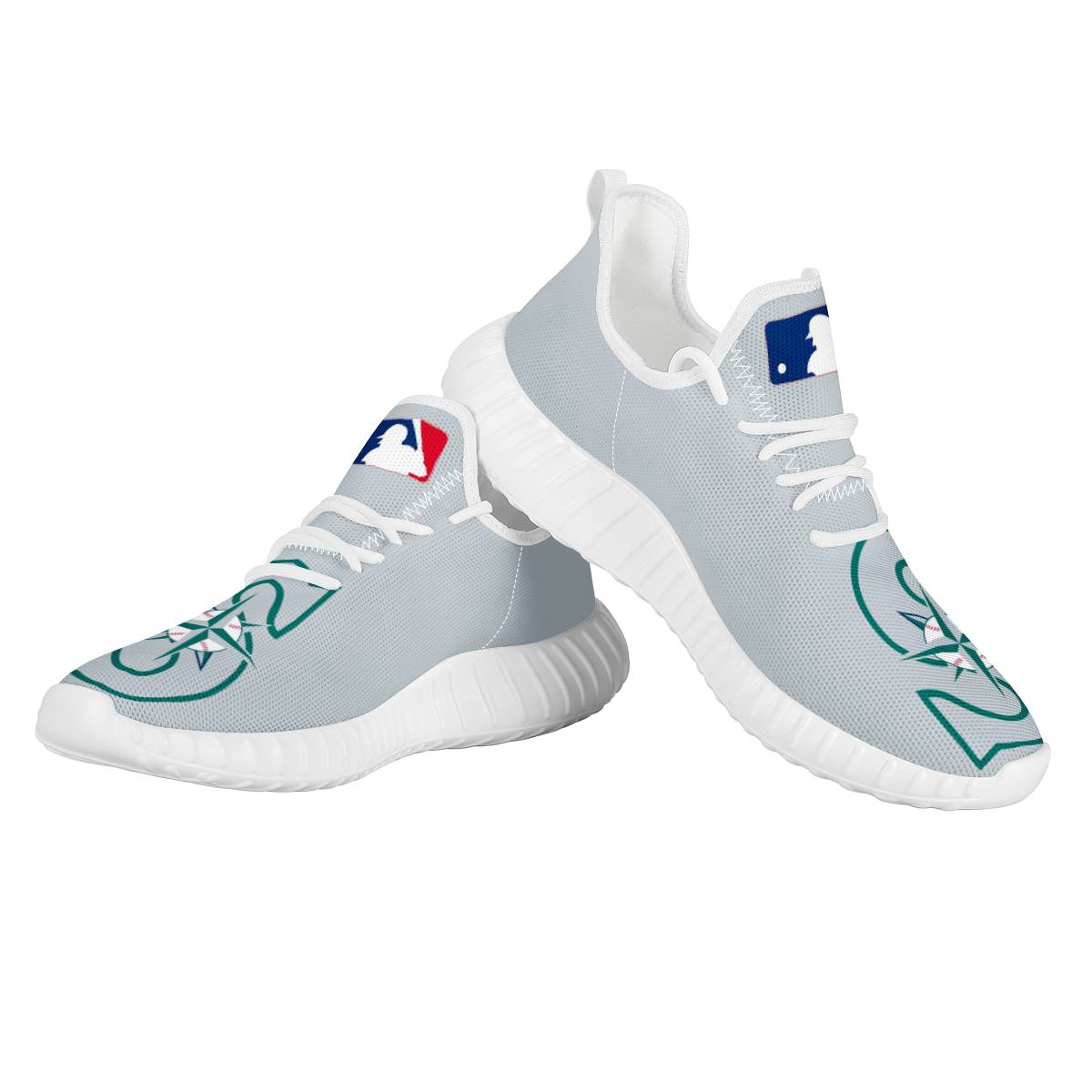 Women's Seattle Mariners Mesh Knit Sneakers/Shoes 001